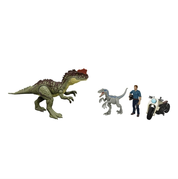 Mattel Jurassic World: Dominion 3 Toy Bundle: Owen & Blue Velociraptor - Picture 2 of 2